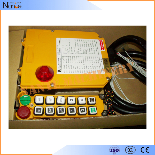 黄色 11 のリモート・コントロール プログラム可能な二重ステップ押しボタンの無線起重機 0