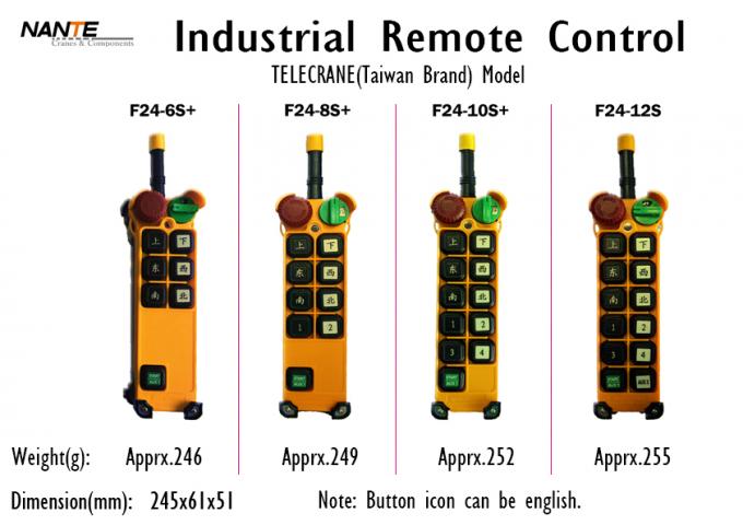 8つのボタンの台湾からの手持ち型の無線の産業Telecraneのリモート・コントロール原物 0