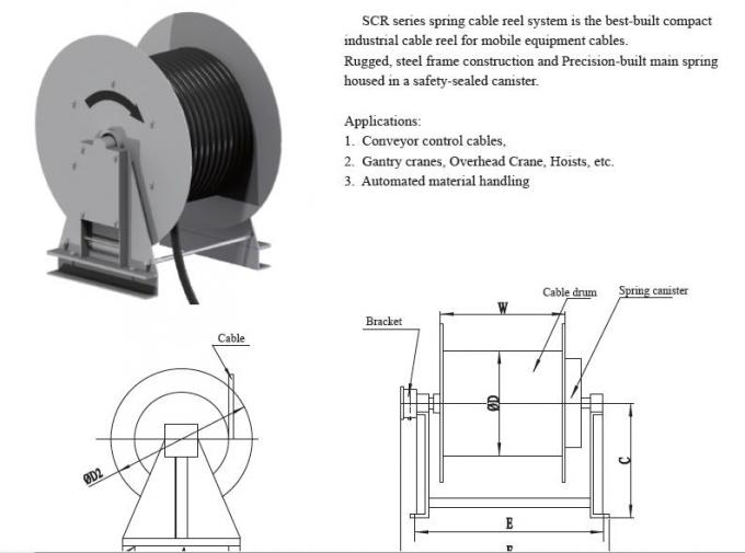 密集した産業ばねケーブル巻き枠システム移動式装置SCRのサイズ 1