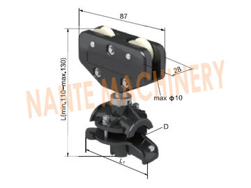 Firm And Flexible Wire Steel Festoon Accessories For Round Cable Middle / End Trolley