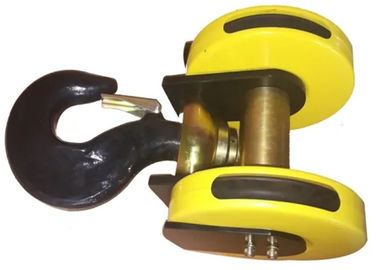 Yellow Color Electrical Low Headroom Hoists Hook Assembly With 30t Capacity